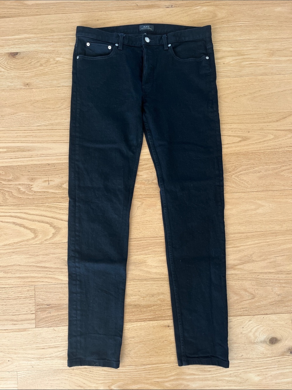 A.P.C. Men’s Slim Black Jean, Size 34